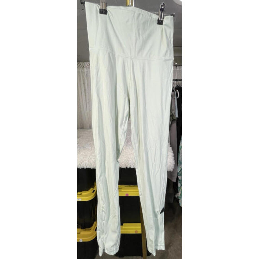 Adidas Women’s Pale Mint Green Compression Leggings Ankle Zip Sz XS - Picture 1 of 8